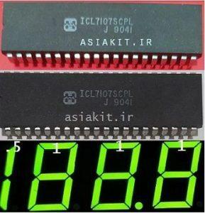 مبدل آنالوگ_دیجیتال 3.5 رقمی مخصوص 7سگمنت ICL7107CPL