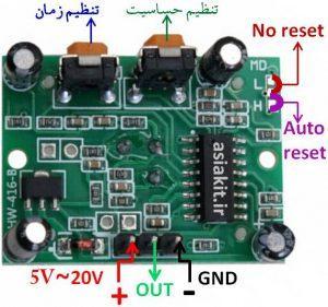 ماژول سنسور حرکت  HC-SR501 مادون قرمز