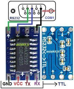 مبدل سریال TTL به RS232 – ماژول MAX3232 مینی