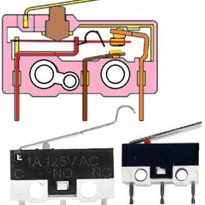 میکروسوئیچ اهرم دار سرخمیده