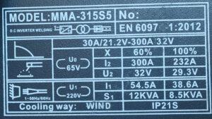 اینورتر جوشکاری 315 آمپر
