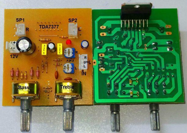 ماژول آمپلیفایر استریو 2x35W با تراشه TDA7377