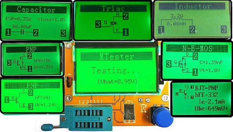 T4LCR11 تستر قطعات الکترونیکی LCR-T4