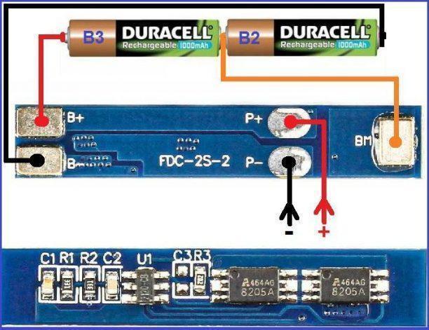 ماژول محافظ شارژر باتری لیتیومی 2 سل