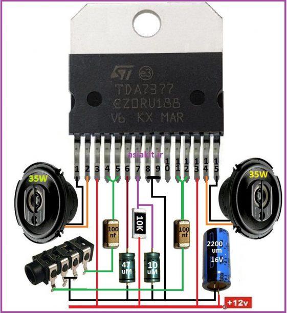 آی‌سی آمپلیفایر ORIGINAL TDA7377