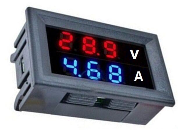 ولت متر و آمپر متر پنلی 10A-100V