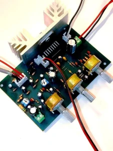 ماژول آمپلی فایر کامل 2x35W با پری آمپلیفایر،تراشه TDA7377