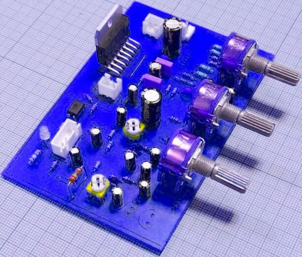 ماژول آمپلی فایر کامل 2x35W با پری آمپلیفایر،تراشه TDA7377