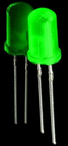 LED سبز مات 3mm پایه کوتاه