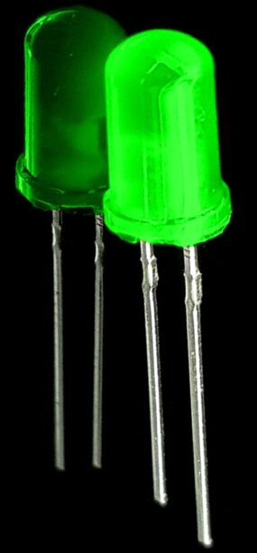 LED سبز مات 3mm پایه کوتاه