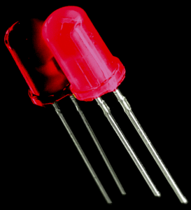 LED قرمز مات 5mm پایه کوتاه