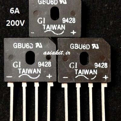 پل دیود GBU6D 6A-200V