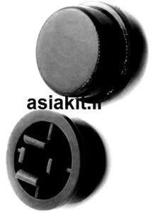 سر تک سوئیچ مشکی12x12x4.3mm