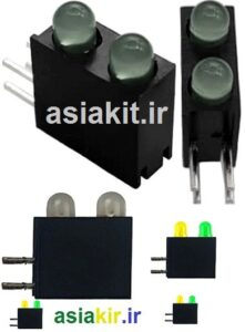 3mm LED سبزرنگ قابدار