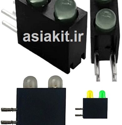 3mm LED دورنگ قابدار دوتايی