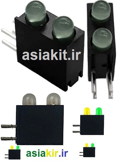 3mm LED سبزرنگ قابدار