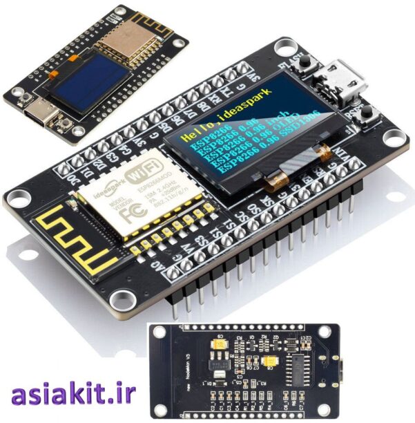 برد توسعه NodeMCU با نمایشگر OLED
