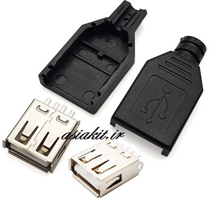 کانکتور مادگی USB تایپA قاب دار